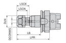 Ceratizit Synchro JSF HSK-A63 20-96 MQL 1CH Tapping Chuck With Adapter 8432812057 (0682225)