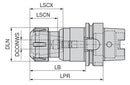 Ceratizit Synchro JSF HSK-A63 32-109 MQL 1CH Tapping Chuck With Adapter 8432813257 (0682226)
