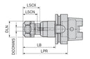 Ceratizit Synchro JSF HSK-A63 20-160 Tapping Chuck With Adapter 8432802157 (0682227)
