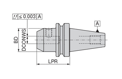 CERATIZIT MAS-BT-FC-AD40.WE10.63.F CYLINDRICAL SHANK ADAPTER WELDON 84552110 (0658563)