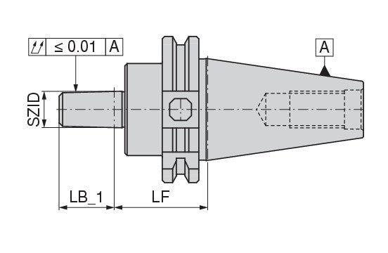 Ceratizit DIN69871-A50.BA.B16.40.V Drill Chuck Adapter 82423316 (0717155)