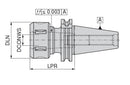 Ceratizit DIN69871.ADB40.SF.OZ3-32.100.F Collet Chuck 8241143200 (0722408)