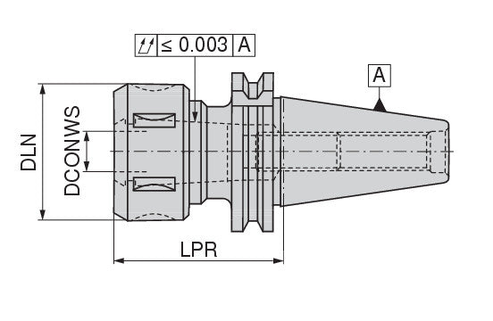 Ceratizit DIN69871-ADB50-OZ4-32-73.F COLLET CHUCK 12603524 (0722340)
