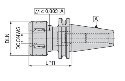 Ceratizit DIN69871-ADB50-OZ4-32-73.F COLLET CHUCK 12603524 (0722340)