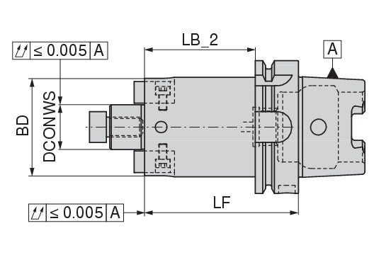Ceratizit DIN69893A+C.AD63.QA.40.100.F Shell Mill Adapter 81747640 (0658097)