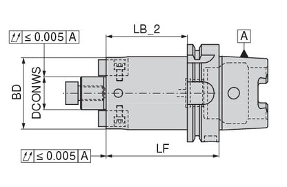 Ceratizit DIN69893A+C.A63.QA.32.100.F Shell Mill Adapter 81742632 (0658090)