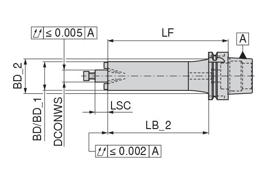 CERATIZIT DIN69893A-AD63.QA.40.100.V SHELL MILL ADAPTER LONG 84754640 (0657971)
