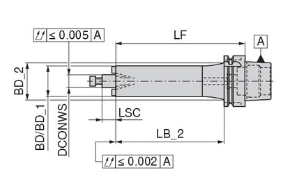 Ceratizit DIN69893A-AD100.QA.40.130.V Shell Mill Adapter 84755140 (0657973)
