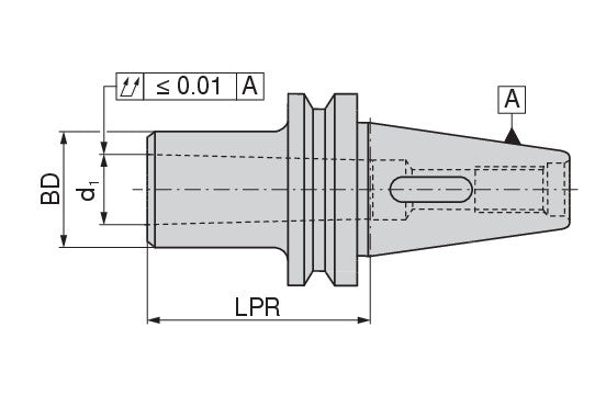 Ceratizit ISO7388-2.AD50.KH.MK1.45.V CoreLine Taper Sleeve Adapter DIN 6383 For DIN 228-2D Morse Taper Shanks 82525210 (0717126)