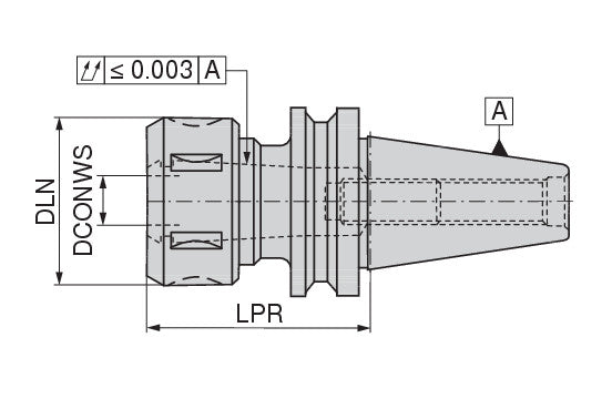 Ceratizit MAS-BT-ADB40-BC2-25-120-F OZ-Collet Chuck 82512425 (0717168)