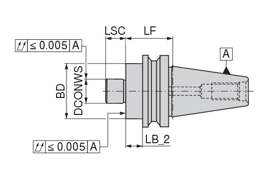 Ceratizit MAS-BT.AD40.QA.22.60.38.F Shell Mill Adapter With Reduced Flange Diameter 8231512269 (0709945)