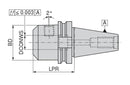 Ceratizit MAS-BT.ADB40.WN40.120.F Cylindrical Shank Adapter (Whistle Notch) 8250714000 (0722416)