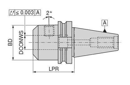 Ceratizit ISO7388-2.AD/B40.WN.12.130.F CoreLine Cylindrical Shank Adapter Whistle Notch 82507212 (0717209)