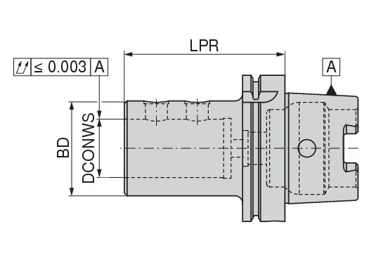 Ceratizit HSK100A-WBH50-120 Indexable Insert Drill Adapter ISO 12164 Form 10842450 (0657803)