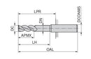 Ceratizit 3A0008-08000.0210.R02..HA.B270 AluLine End Milling Cutter 5363308300 (0718257)
