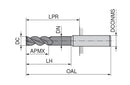 Ceratizit 3A0008-11500.0310.R02..HA.B580 AluLine End Milling Cutter 5363511800 (0718322)