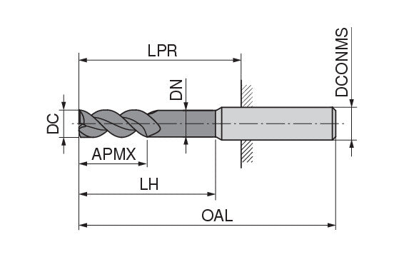 Ceratizit 3A0008-08500.0260.R02..HA.B580 AluLine End Mill W 5363508800 (0718316)