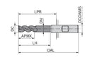 Ceratizit 3A0011-06000.0130.R02..HB.B580 AluLine End Milling Cutter 5362806100 (0720140)