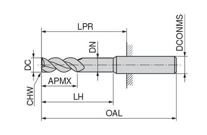 Ceratizit 3A0008-02000.0055.R02.A00050.HA.B270 AluLine End Mill W 5362902300 (0718454)