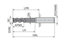 Ceratizit 3A0008-12000.0310.R02.A00100.HA.B580 AluLine End Milling Cutter 5363112300 (0718533)