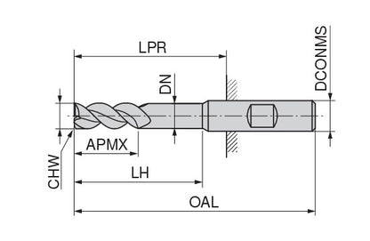 Ceratizit 3A0008-08000.0170.R02.A00100.HB.B270 AluLine End Mill W 5362008100 (0718593)
