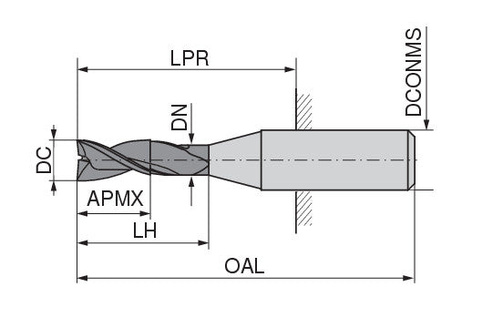 Ceratizit 3A0010-04000.0085.R03..HA.B580 AluLine End Mill W 5361704100 (0719240)