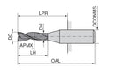 Ceratizit 3A0307-05000.0080.R03..HA.B550 End Milling Cutter 5292105000 (0715696)