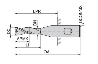 Ceratizit 3A0010-12000.0490.R03..HB.B270 AluLine End Mill W 5361612400 (0719518)