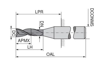 Ceratizit 3A0265-07000.0080.R02..HB.C951 SilverLine End Mill N 5055807200 (0657783)
