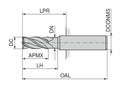 Ceratizit 3A0009-02000.0055.R04..HA.B270 AluLine End Milling Cutter 5370402200 (0718695)
