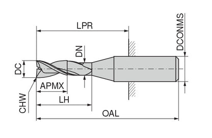 Ceratizit 3A0010-08500.0260.R03.A00200.HA.B270 AluLine End Mill W 5361108700 (0718995)