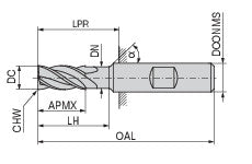 Ceratizit 3A0407-05000.0250.R04.A00060.HA.B270 CoreLine End Mill N 5221555100 (0716427)
