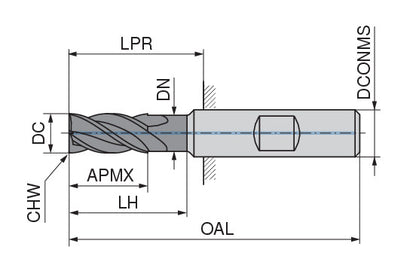 Ceratizit 3B0007-20000.0410.R04.A00300.HB.C951 SilverLine End Mill N 5097820200 (0657522)