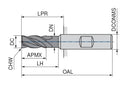 Ceratizit 3B0007-20000.0410.R04.A00300.HB.C951 SilverLine End Mill N 5097820200 (0657522)