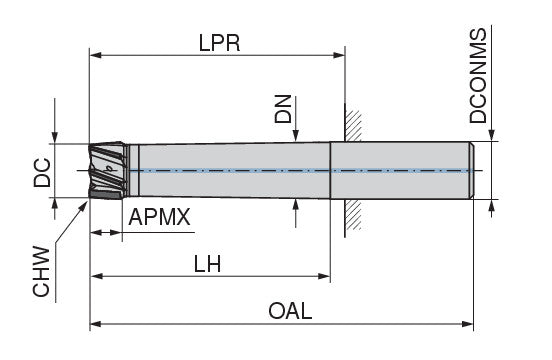 Ceratizit WN.SA.10,0.20°.Z4.HA.L67.IK_PKD PCD End Mill 5001510200 (0682202)