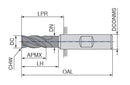 Ceratizit 3B0013-06000.0130.R03.A00400.HA.B580 AluLine Rough Milling Cutter 5358006100 (0720457)