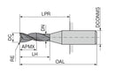 Ceratizit 3A0010-12000.0310.R03.R02000.HA.B580 AluLine End Milling Cutter With Corner Radius 5371012220 (0719797)