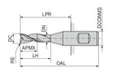 Ceratizit 3A0010-12000.0250.R03.R04000.HB.B270 AluLine End Milling Cutter With Corner Radius 5370912140 (0719591)