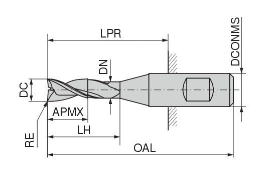 Ceratizit 3A0010-06000.0130.R03.R00300.HB.B270 AluLine End Mills With Corner Radius W 5370906103 (0719563)