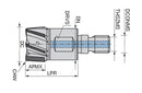 Ceratizit WN.SA.20,0.20°.Z6.M10.K30.IK_PKD PCD Screw-in Cutter 5001520100 (0682181)