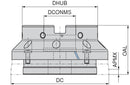 Ceratizit Milling Ring Arbor Ø63 37g6/22H6 Base Body For PCD Milling 5002306300 (0682217)
