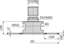 Ceratizit GSLOT.80.R.6.M16.DC-SX3 CoreLine Screw-in Multipurpose Milling Cutter Slot-SX 5039308003 (0724965)