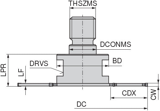 Ceratizit GSLOT.80.R.6.M16.DC-SX2 CoreLine Screw-in Multipurpose Milling Cutter Slot-SX 5039308002 (0725898)