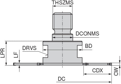 Ceratizit GSLOT.80.R.6.M16.DC-SX2 CoreLine Screw-in Multipurpose Milling Cutter Slot-SX 5039308002 (0725898)