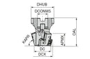 Ceratizit A242.50.R.03-15.75° MaxiMill Chamfer Cutter 5076817503 (0726083)