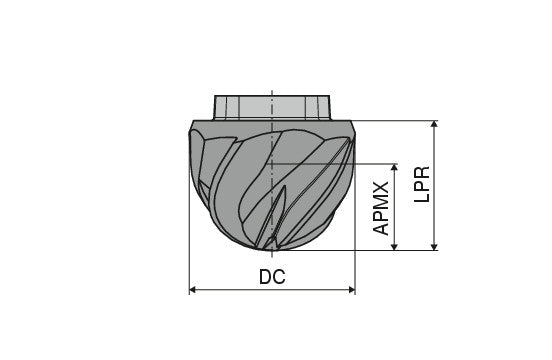 Ceratizit EL12.B12.Z04 CTPX225 CoreLine - Ball-nosed End Mills - MultiLock N 5380401200 (0722244)