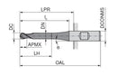 Ceratizit H.RD.0,5.30°.Z2.HB.EL TI2000 BlueLine - Ball Nosed Cutter 52259005 (0649421)