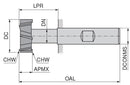 Ceratizit N.TN.11,0.4,0.Z6.HB TI1000 T-slot Milling Cutters 5406511000 (0724105)