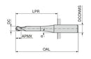 Ceratizit 3A0285-00500.0015.R02.R00250.HA.B270 Ball Nosed Cutter 5205095100 (0716509)