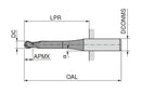 Ceratizit 3A0029-08000.0120.R02.R04000.HA.B550 Ball Nosed Cutter 5205408000 (0716230)